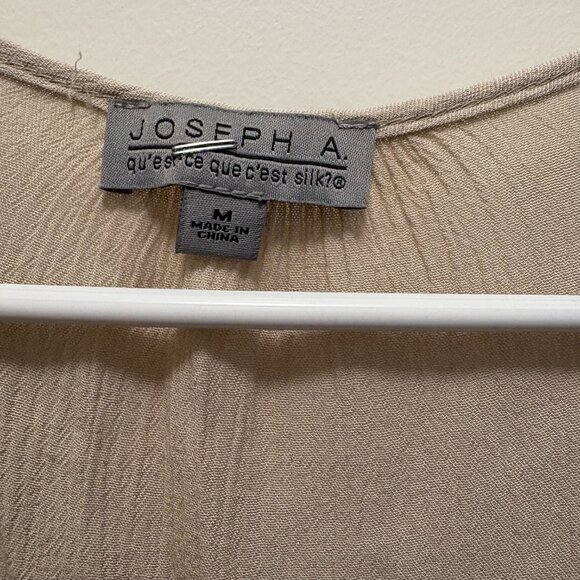 Joseph A. Beige Crochet Trim Boho Peasant Blouse Long Sleeve Top – Size M - Picture 9 of 10